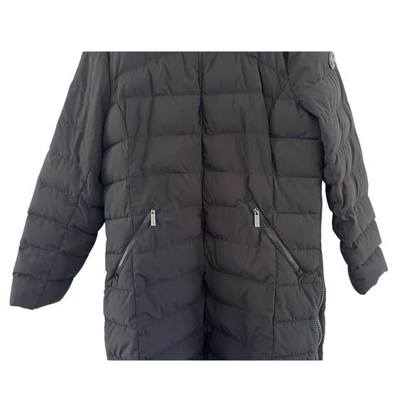 Michael Kors Black Puffer Coat Light Weight Down Fill Jacket Parka XL Women READ - Picture 4 of 16